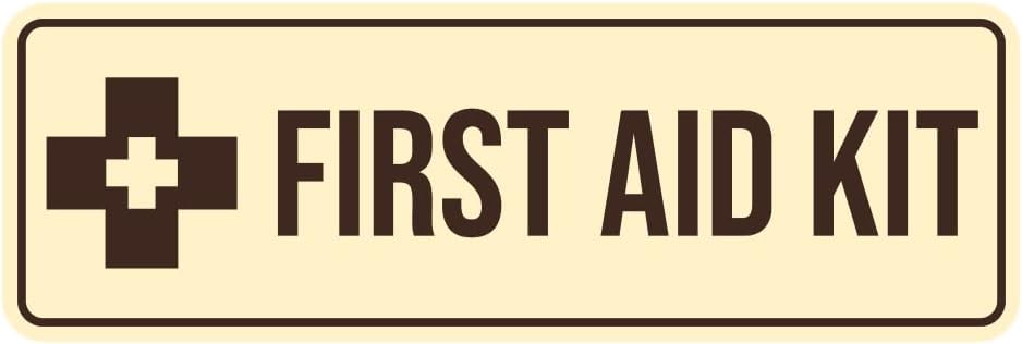 Standard First Aid Kit Sign (Red) - Large