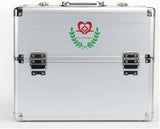 First Aid Kit 3 Tier Portable Large Space with Security Lock Aluminum Alloy First Aid Box, Lockable with Handle and Shoulder Strap Empty Medicine Box Aluminum Medical Box