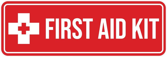 Standard First Aid Kit Sign (Red) - Large