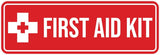 Standard First Aid Kit Sign (Red) - Large