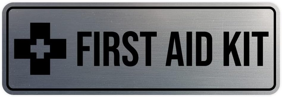 Standard First Aid Kit Sign (Red) - Large