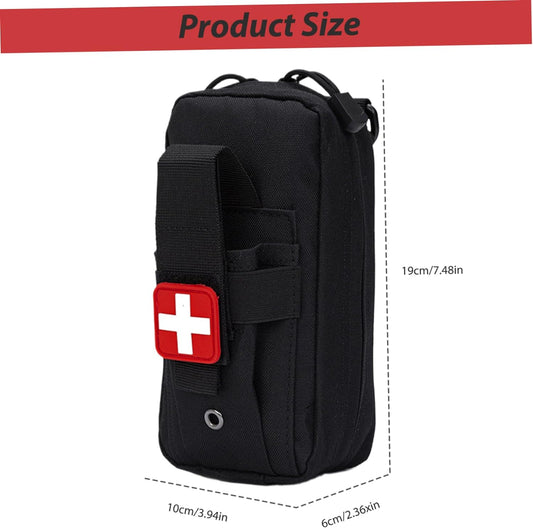 First Aid Kit Bag, Nylon Pouches with Multiple Pockets Tactical Emergency Empty First Aid First Aid Kit Refill with Snap Straps First Aid Kits First Aid Bag for Outdoor Hiking Camping Climbing.