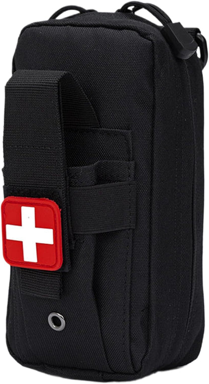 First Aid Kit Bag, Nylon Pouches with Multiple Pockets Tactical Emergency Empty First Aid First Aid Kit Refill with Snap Straps First Aid Kits First Aid Bag for Outdoor Hiking Camping Climbing.