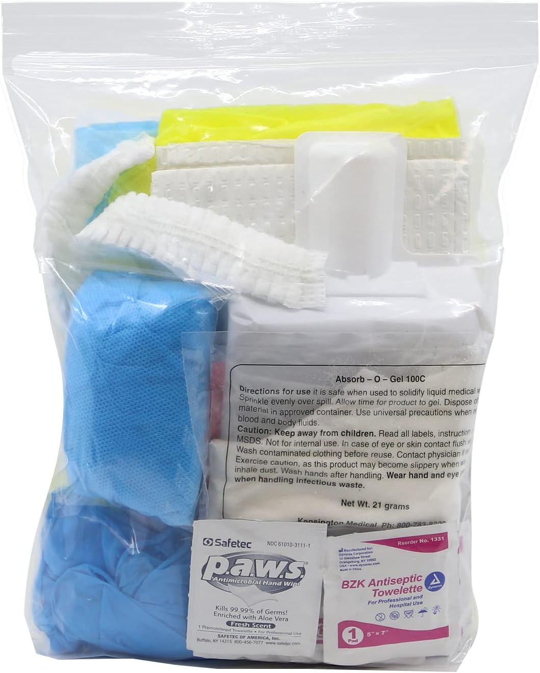 Ever Ready First Aid Bodily Fluids Clean Up Refill Kit with Instructions, OSHA Compliant - 31 Pieces