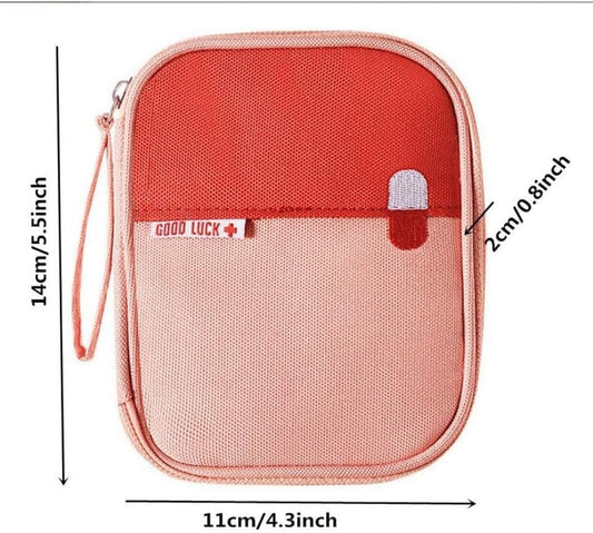 Travel Mini First Aid Pouch,Portable Mini First Aid Kit Storage Bag Empty First Aid Pouch for Outdoor Camping Hiking Travel Emergency Small First-Aid Case