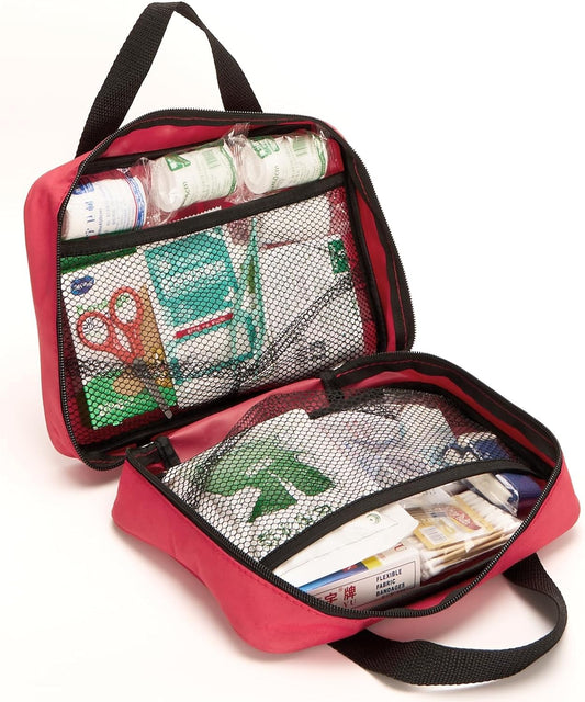 Household First Aid Bag,First Aid Kit Empty Bag,Medical Storage Bag Pouch for Travel - Red