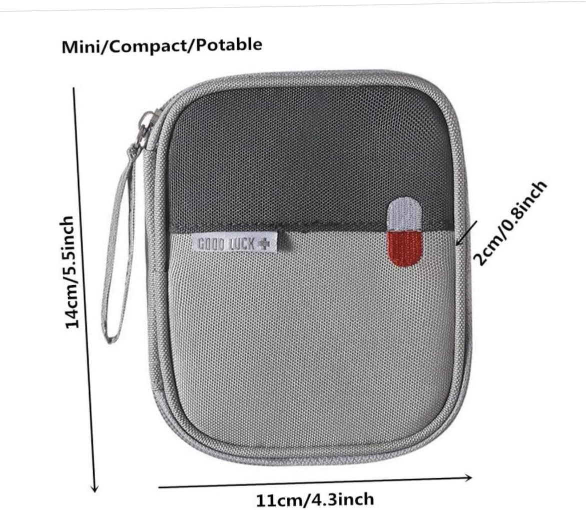 Travel Mini First Aid Pouch,Portable Mini First Aid Kit Storage Bag Empty First Aid Pouch for Outdoor Camping Hiking Travel Emergency Small First-Aid Case