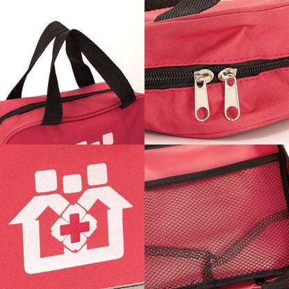 Household First Aid Bag,First Aid Kit Empty Bag,Medical Storage Bag Pouch for Travel - Red