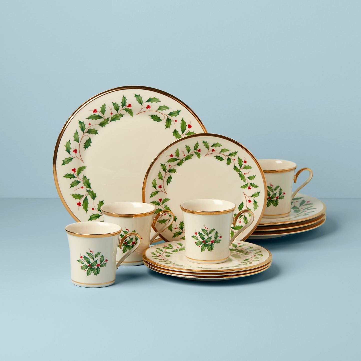 Holiday 12-Piece Plate & Mug Set