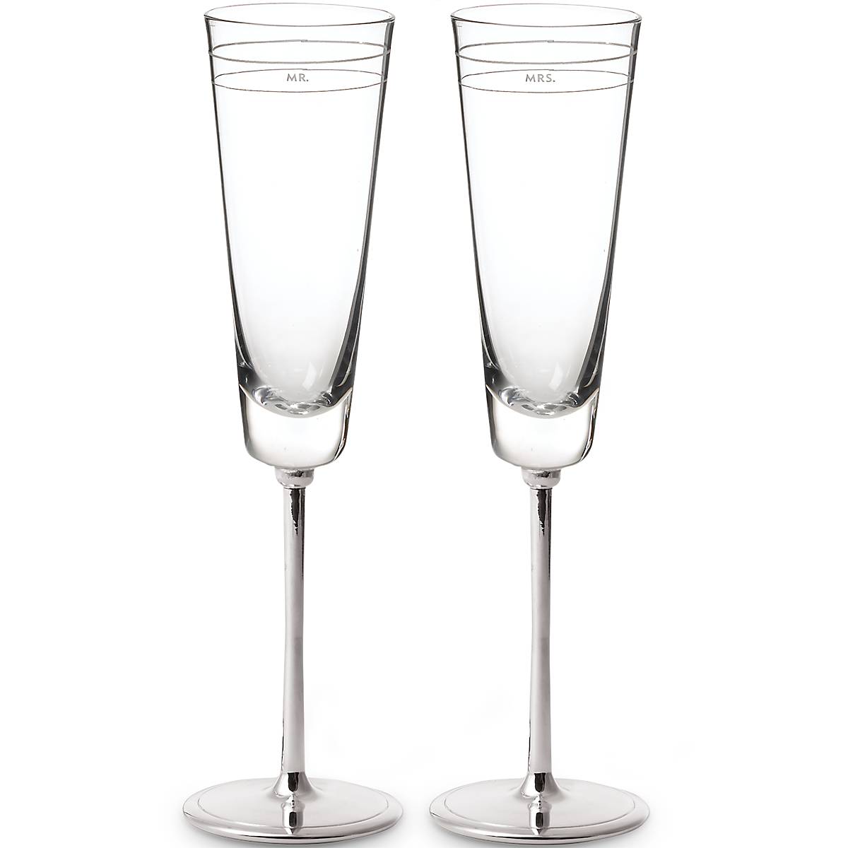 Darling Point Mr. and Mrs. 2pc Champagne Flute