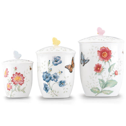 Butterfly Meadow 3-Piece Canister Set