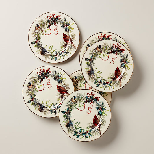 Winter Greetings 6-Piece Salad Plate Set