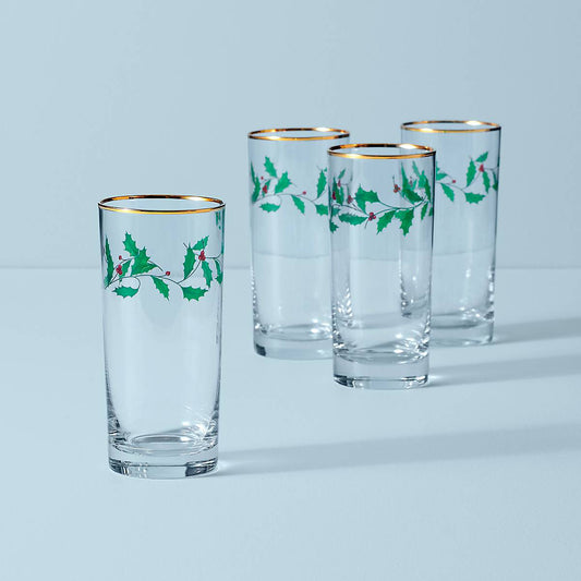 Holiday 4-Piece Highball Glass Set