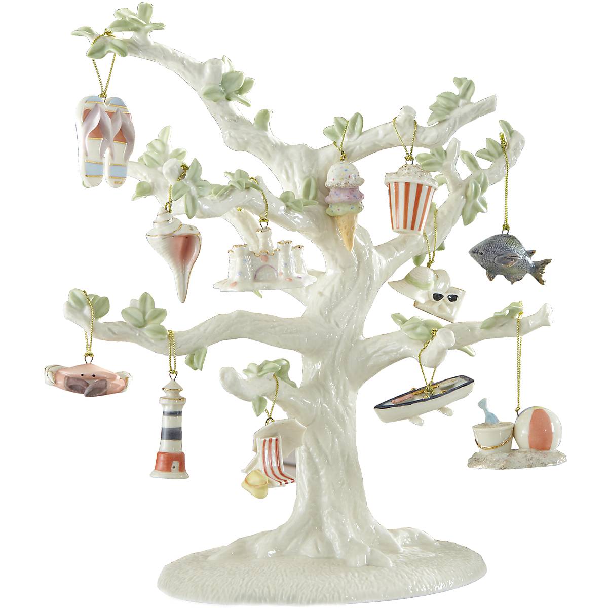 Summer 12-Piece Mini Ornament & Tree Set