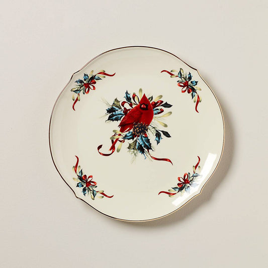 Winter Greetings Round Serving Platter