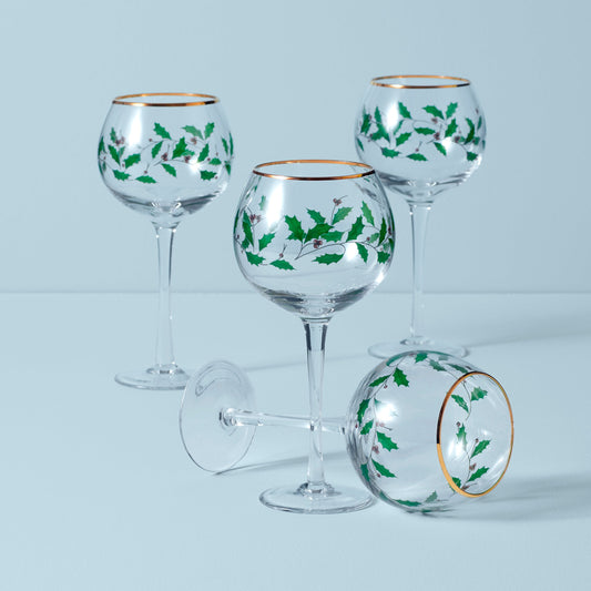 Holiday 4-Piece Wine Glass Set