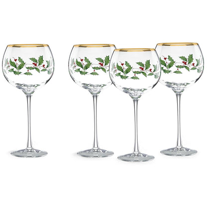 Holiday 4-Piece Wine Glass Set