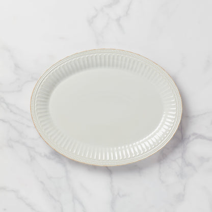 French Perle Groove 16 Oval Serving Platter