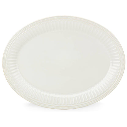 French Perle Groove 16 Oval Serving Platter