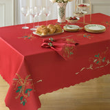 Holiday Nouveau Cutwork 60 x 84 Tablecloth