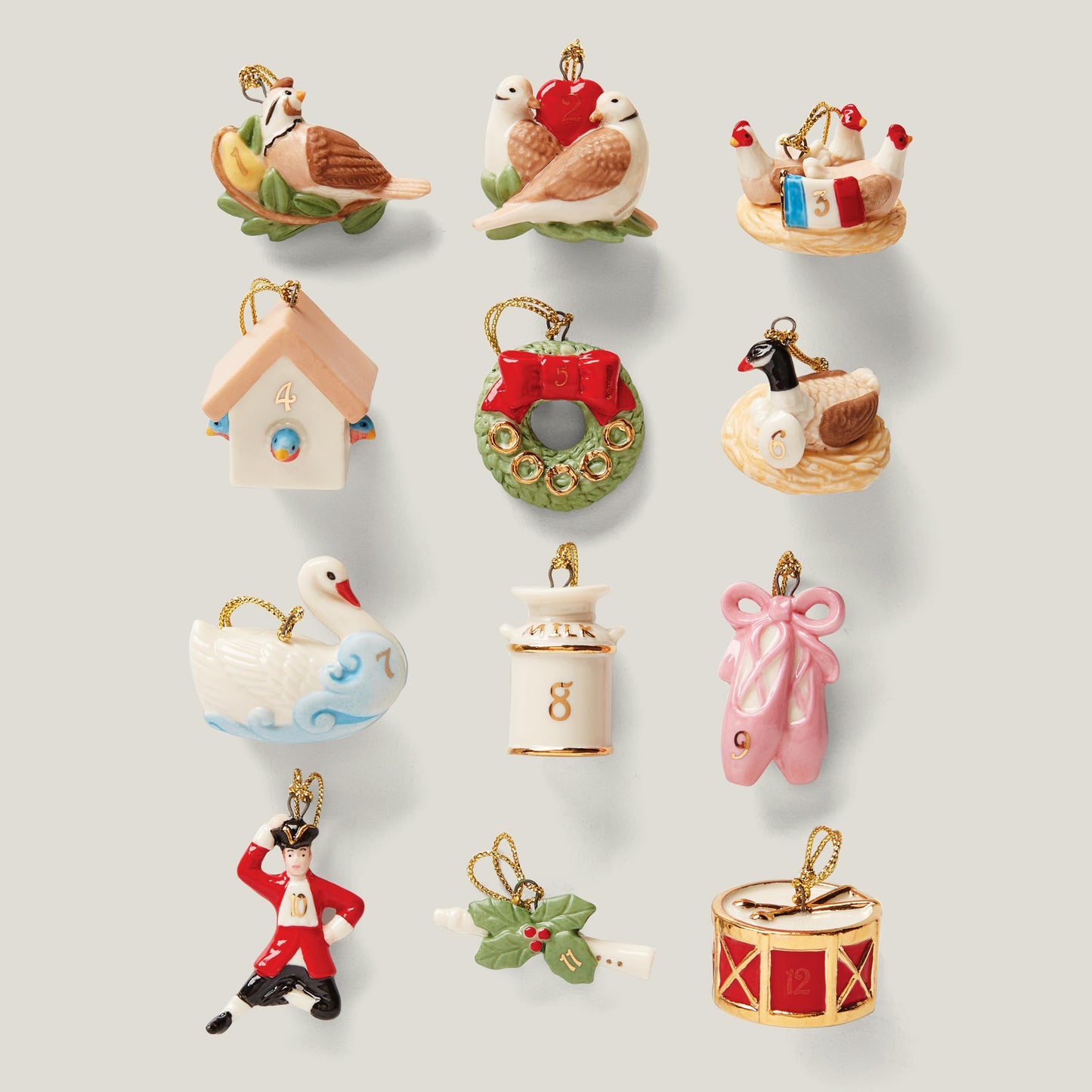 Twelve Days of Christmas 12-Piece Ornament Set