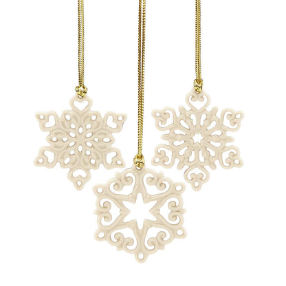 Mini Snowflake 3-Piece Ornament Set