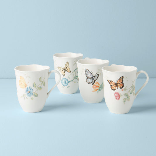 Butterfly Meadow 4-Piece Mug Set