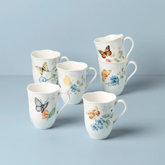 Butterfly Meadow 6-Piece Mug Set