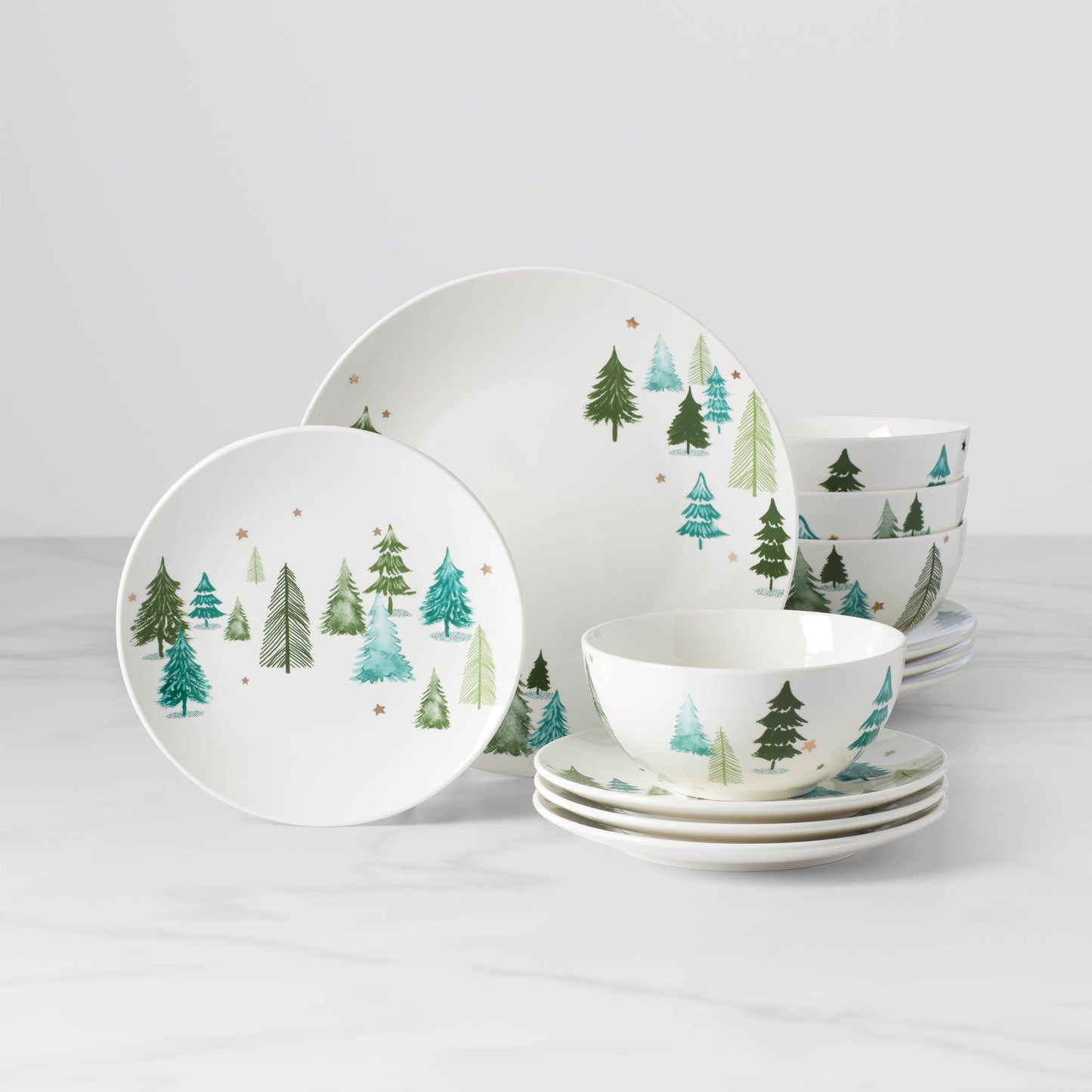 Balsam Lane 12-Piece Dinnerware Set