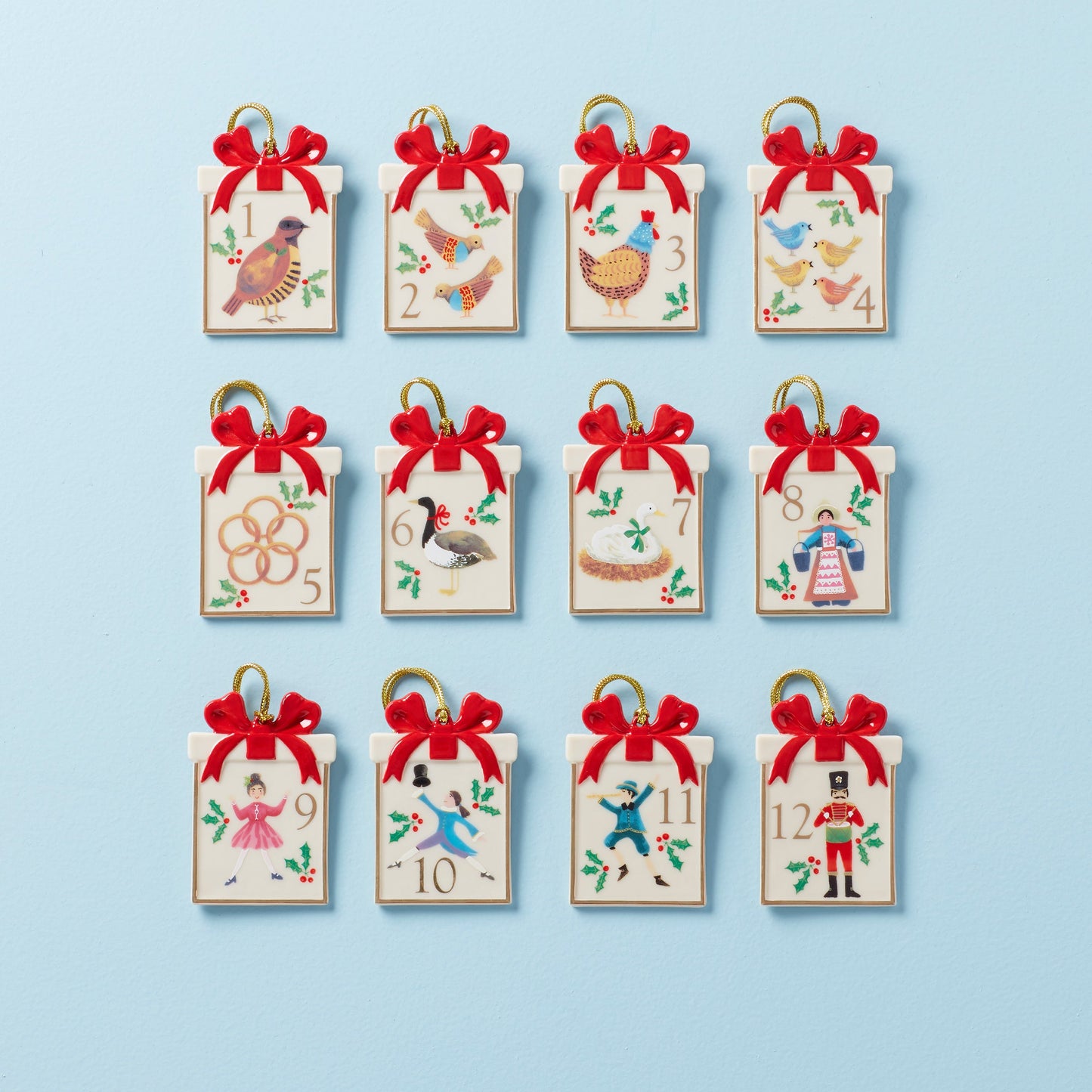 Twelve Days Of Christmas 12-Piece Ornament Set