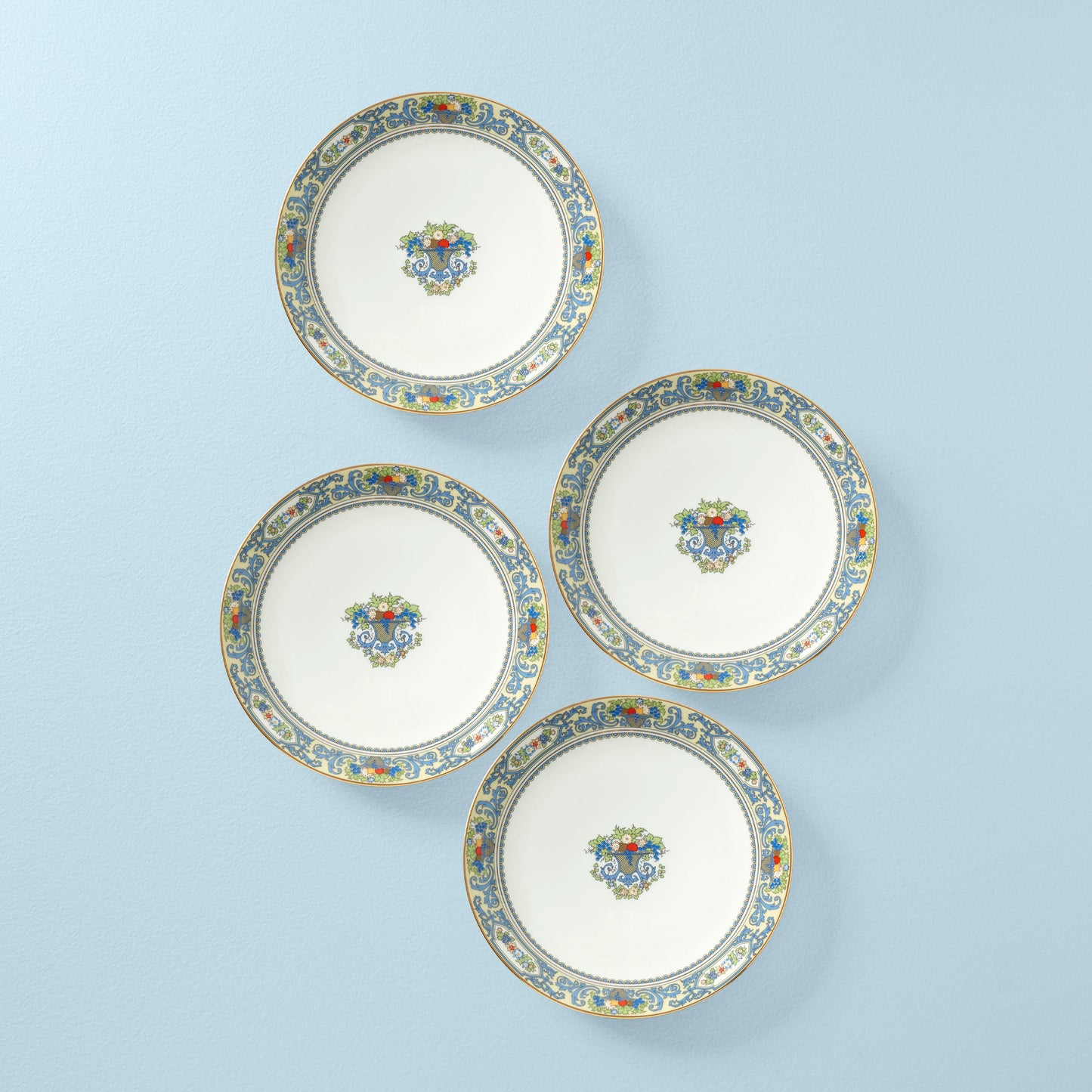 Autumn White 4-Piece Accent Plate Set