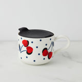 Vintage Cherry Dot Travel Mug