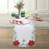 Butterfly Meadow Poinsettia 14 x 72 Table Runner