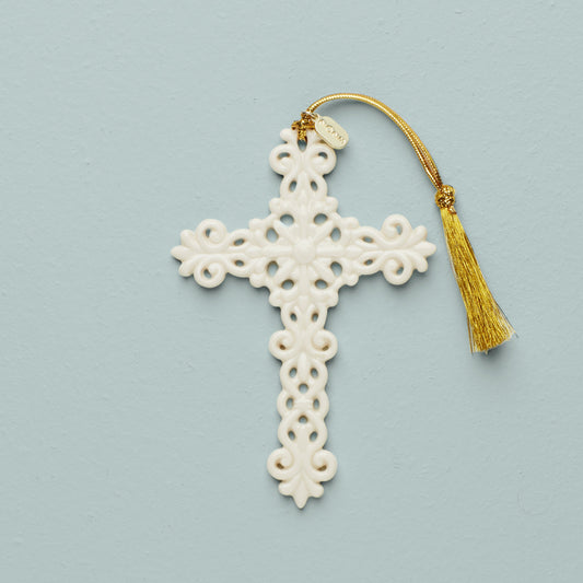 2023 Snow Fantasies Cross Ornament