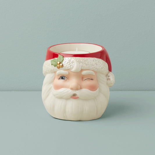 Santa Figural Votive with Tealight Candle