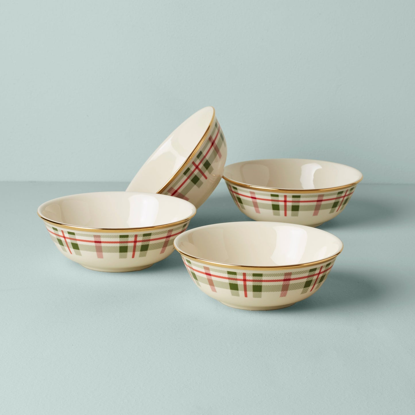 Holiday Plaid All-Purpose Bowls, Set of 4