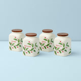 Holiday Cooking Spice Jars, Set of 4