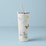 Butterfly Meadow Cream Stainless Steel Tumbler