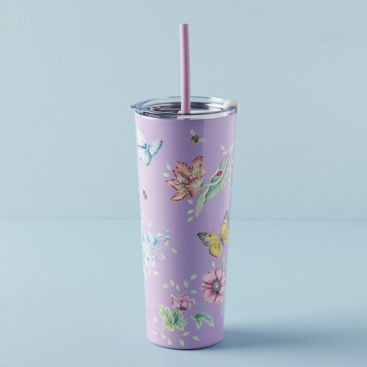 Butterfly Meadow Lavender Stainless Steel Tumbler